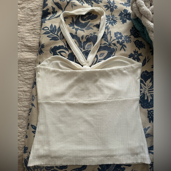 Cream halter lined top- size 12 - Picture 3 of 7